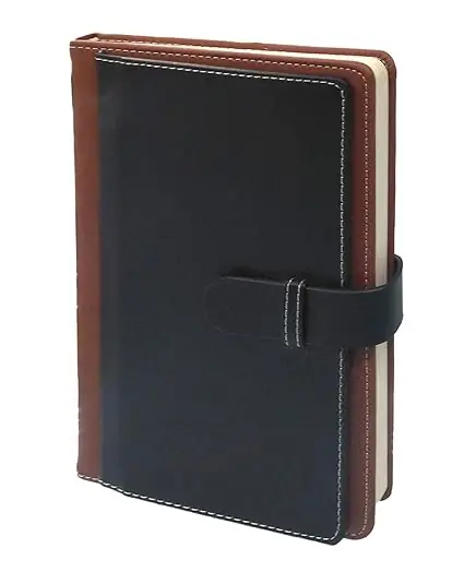 AccuPrints A5 Notebook with PU Leather Belt Lock Pages 200 for Office