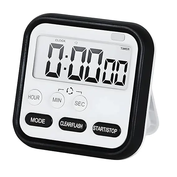XSKY Digital Alarm Clock with Magnetic Back Loud Sound for Study Table, Kitchen & Office - Compact Table Watch, Pomodoro Timer, Stopwatch for Students & Sports - Small Digital Clock with Alarm
