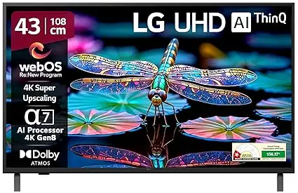 LG 108 cm (43 inches) UA82 Series 4K Ultra HD Smart LED TV