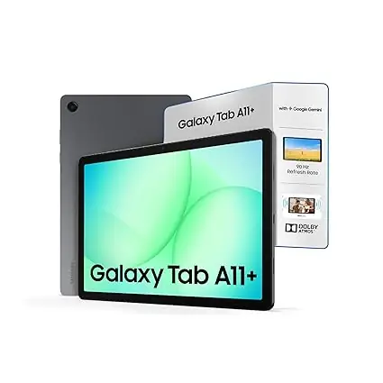 Samsung Galaxy Tab A11+, 27.82 cm (11 inch) Display, 6 GB RAM, 128 GB Storage, 90Hz Refresh Rate, AI with Google Gemini, Dolby Atmos, Quad Speakers, Wi-Fi Tablet, Silver