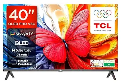 TCL 101 cms (40 inches) V5C Series Full HD Smart QLED TV Google TVw